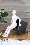 Buy_H2h_Black Polyresin Boxed Man Sculpture_at_Aza_Fashions