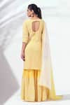 Shop_Suruchi Parakh_Yellow Georgette Embroidered Kurta Set _at_Aza_Fashions