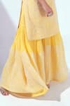 Shop_Suruchi Parakh_Yellow Georgette Embroidered Kurta Set _Online_at_Aza_Fashions