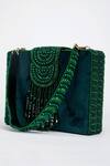 Eena_Green Erisha Embroidered Box Clutch _Online_at_Aza_Fashions