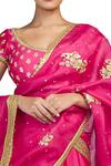 Buy_Bhairavi Jaikishan_Pink Taffeta Embroidered Lehenga Set_Online_at_Aza_Fashions