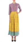Buy_Soup by Sougat Paul_Multi Color Floral Printed Zippered Dress For Women_at_Aza_Fashions