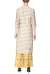 Shop_Soup by Sougat Paul_Off White Sea Green And Yellow Aztec Printed Tunic With Palazzos For Women_at_Aza_Fashions