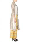 Soup by Sougat Paul_Off White Sea Green And Yellow Aztec Printed Tunic With Palazzos For Women_Online_at_Aza_Fashions