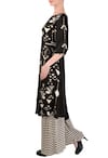 Buy_Soup by Sougat Paul_Black And White Bird Printed Tunic With Palazzos For Women_Online_at_Aza_Fashions
