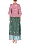 Shop_Soup By Sougat Paul_Green Crepe Aztec Boat Neck Printed Skirt Set _at_Aza_Fashions