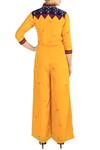 Shop_Soup by Sougat Paul_Yellow Printed Overlay Jumpsuit _at_Aza_Fashions