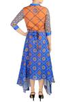 Shop_Soup by Sougat Paul_Blue Cotton Printed Dress_at_Aza_Fashions