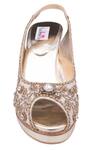 Shop_Fuchsia_Beige Embroidery, Diamonds Floral Peeptoes _at_Aza_Fashions