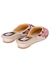 Buy_Fuchsia_Beige Embroidered Floral Wedges_Online_at_Aza_Fashions