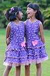 Buy_Ribbon Candy_Purple Cotton Floral Print Dress _Online_at_Aza_Fashions