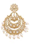 Shop_Shillpa Purii_Gold Plated Pearl And Diamond Earrings With Kundan Accents _at_Aza_Fashions