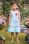 Buy_Ribbon Candy_Green Cotton Tiered Dress _at_Aza_Fashions