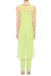 Shop_Preeti S Kapoor_Green Georgette Jumpsuit With Embroidered Kurta _at_Aza_Fashions