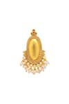Sangeeta Boochra_Gold Plated Drop Earrings With Pearls _Online_at_Aza_Fashions