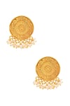 Buy_Sangeeta Boochra_Gold Plated Earrings With Pearls _at_Aza_Fashions