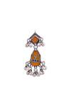 Sangeeta Boochra_Silver Plated Tassels Antique Drop Earrings With Ghungroos _Online_at_Aza_Fashions