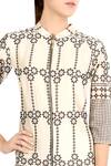 Buy_Soup By Sougat Paul_Blue Ivory Front Slit Kurta And Pastel Palazzo _Online_at_Aza_Fashions