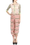 Buy_Soup by Sougat Paul_Multi Color Crepe Printed Draped Jumpsuit_at_Aza_Fashions