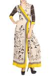 Buy_Soup by Sougat Paul_Beige Crepe Spread Collar Printed Jumpsuit For Women_at_Aza_Fashions