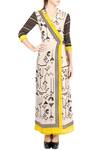 Soup by Sougat Paul_Beige Crepe Spread Collar Printed Jumpsuit For Women_Online_at_Aza_Fashions