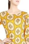 Buy_Soup by Sougat Paul_Yellow Mustard Printed Kurta And Olive Green Patiala For Women_Online_at_Aza_Fashions