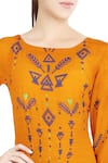 Buy_Soup by Sougat Paul_Blue Orange Printed Kurta And Cobalt Patiala For Women_Online_at_Aza_Fashions