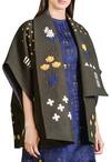 Buy_Sahil Kochhar_Green Military Applique Work Jacket  _at_Aza_Fashions