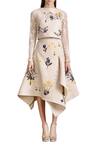 Buy_Sahil Kochhar_Beige Bateau Quilted Floral Top For Women_at_Aza_Fashions
