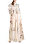 Buy_Sahil Kochhar_Beige Cotton Silk Embroidered Applique Work Palazzo  _at_Aza_Fashions