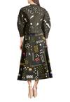 Shop_Sahil Kochhar_Green Embroidered Thread Work Skirt For Women_at_Aza_Fashions