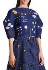 Sahil Kochhar_Blue Indigo Layered Trousers_Online_at_Aza_Fashions
