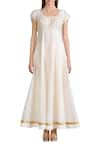 Buy_Sahil Kochhar_White Chanderi Embroidered Floral Scoop Neck Anarkali Set  _at_Aza_Fashions