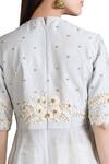 Buy_Sahil Kochhar_Blue Quilted Top With Cream Fitted Pants For Women_Online_at_Aza_Fashions
