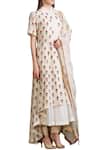 Buy_Sahil Kochhar_Off White Ivory Kalidar Kurta Set With Embroidered Floral Motifs  _at_Aza_Fashions