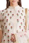 Sahil Kochhar_Off White Ivory Kalidar Kurta Set With Embroidered Floral Motifs  _Online_at_Aza_Fashions