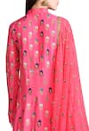 Shop_Sahil Kochhar_Pink Dupion Silk Embroidered Thread Work Anarkali Set For Women_at_Aza_Fashions