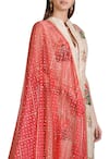 Sahil Kochhar_Beige Raw Silk Embroidered Floral Jacket And Kurta Set For Women_Online_at_Aza_Fashions