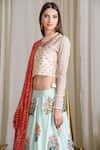 Sahil Kochhar_Blue Embroidered Lehenga Set For Women_Online_at_Aza_Fashions