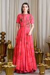 Buy_Sahil Kochhar_Pink Dupion Silk Embroidered Mukaish Work Jacket Lehenga Set  _at_Aza_Fashions