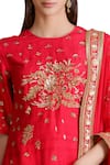 Sahil Kochhar_Raspberry Pink Sequined Embroidered Kurta Set_Online_at_Aza_Fashions
