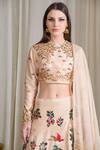 Sahil Kochhar_Beige Embroidered Lehenga Set For Women_Online_at_Aza_Fashions