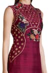 Buy_Sahil Kochhar_Wine Embroidered Kurta Set For Women_Online_at_Aza_Fashions