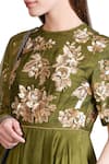 Shop_Sahil Kochhar_Olive Green Sequin Embroidered Anarkali Set_at_Aza_Fashions
