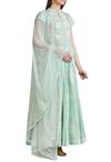 Buy_Sahil Kochhar_Blue Mint Applique Work Anarkali Set  _at_Aza_Fashions
