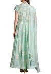 Shop_Sahil Kochhar_Blue Mint Applique Work Anarkali Set  _at_Aza_Fashions