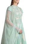 Sahil Kochhar_Blue Mint Applique Work Anarkali Set  _Online_at_Aza_Fashions