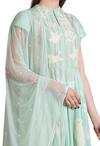 Buy_Sahil Kochhar_Blue Mint Applique Work Anarkali Set  _Online_at_Aza_Fashions