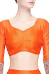 Buy_Surendri_Orange Embroidered Lehenga Set_Online_at_Aza_Fashions
