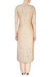 Shop_Anita Dongre_Beige Kurta With Silver And Gold Sequin Work_at_Aza_Fashions